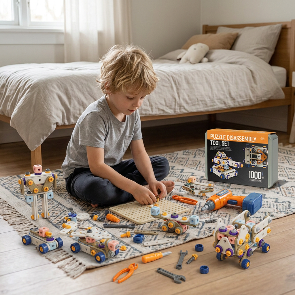 DIY-Werkzeugset für Kinder mit elektrischem Bohrer – MINT-Bauset