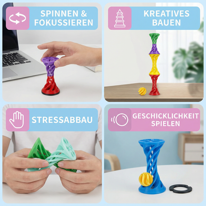 3D Spiral Fidget Toy – Drehbares Anti-Stress Schreibtischspielzeug