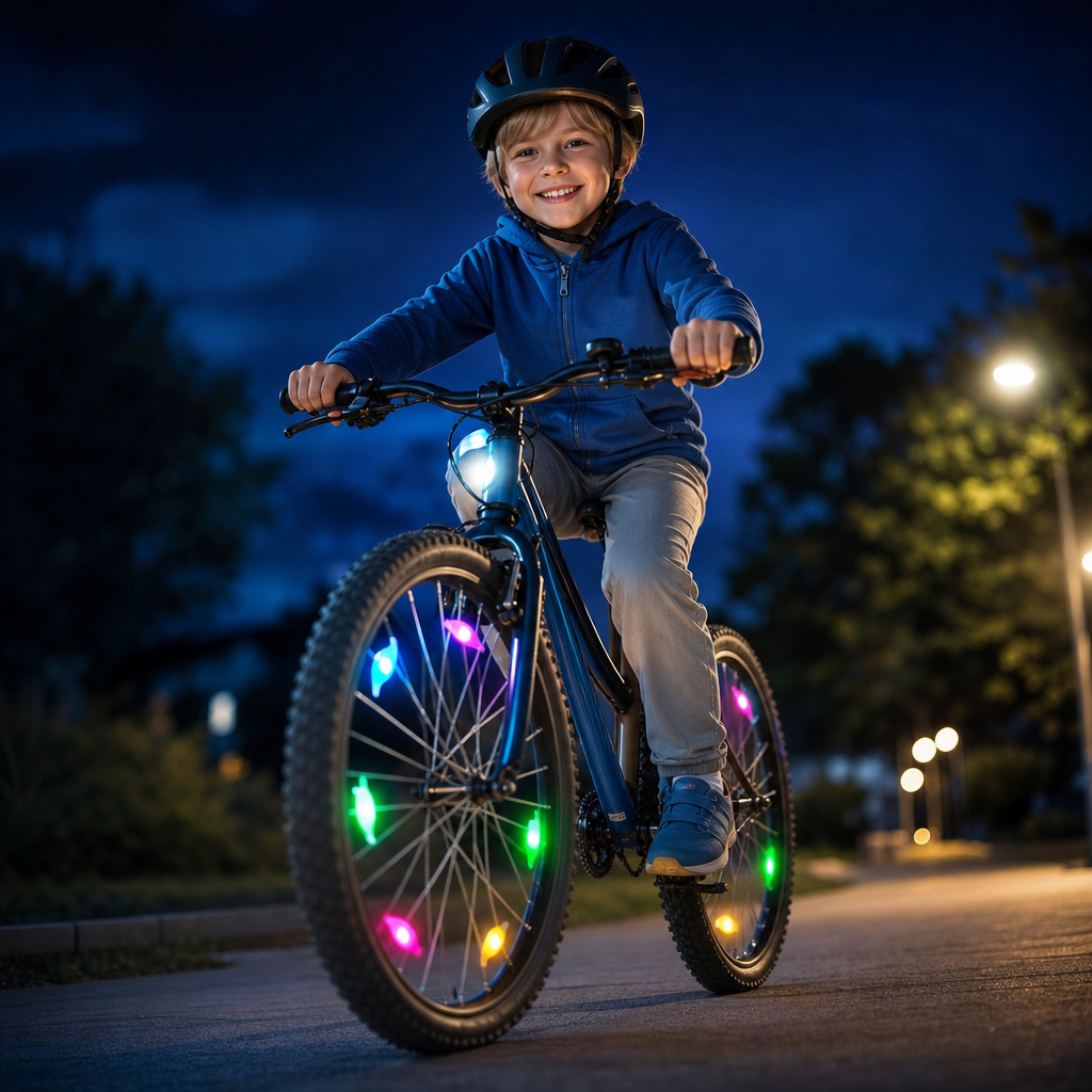 Bunte LED-Speichenlichter fürs Fahrrad