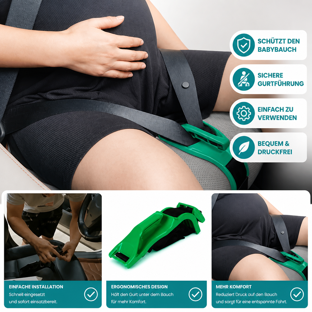 Bauchstützgurt für Schwangere im Auto – Verstellbare & bequeme Unterstützung für den Babybauch