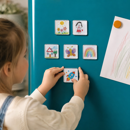 Klare magnetische Acryl-Fotorahmen mit selbstklebender Rückseite