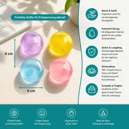 Stressball mit Kokosöl-Füllung – Weich & Entspannend