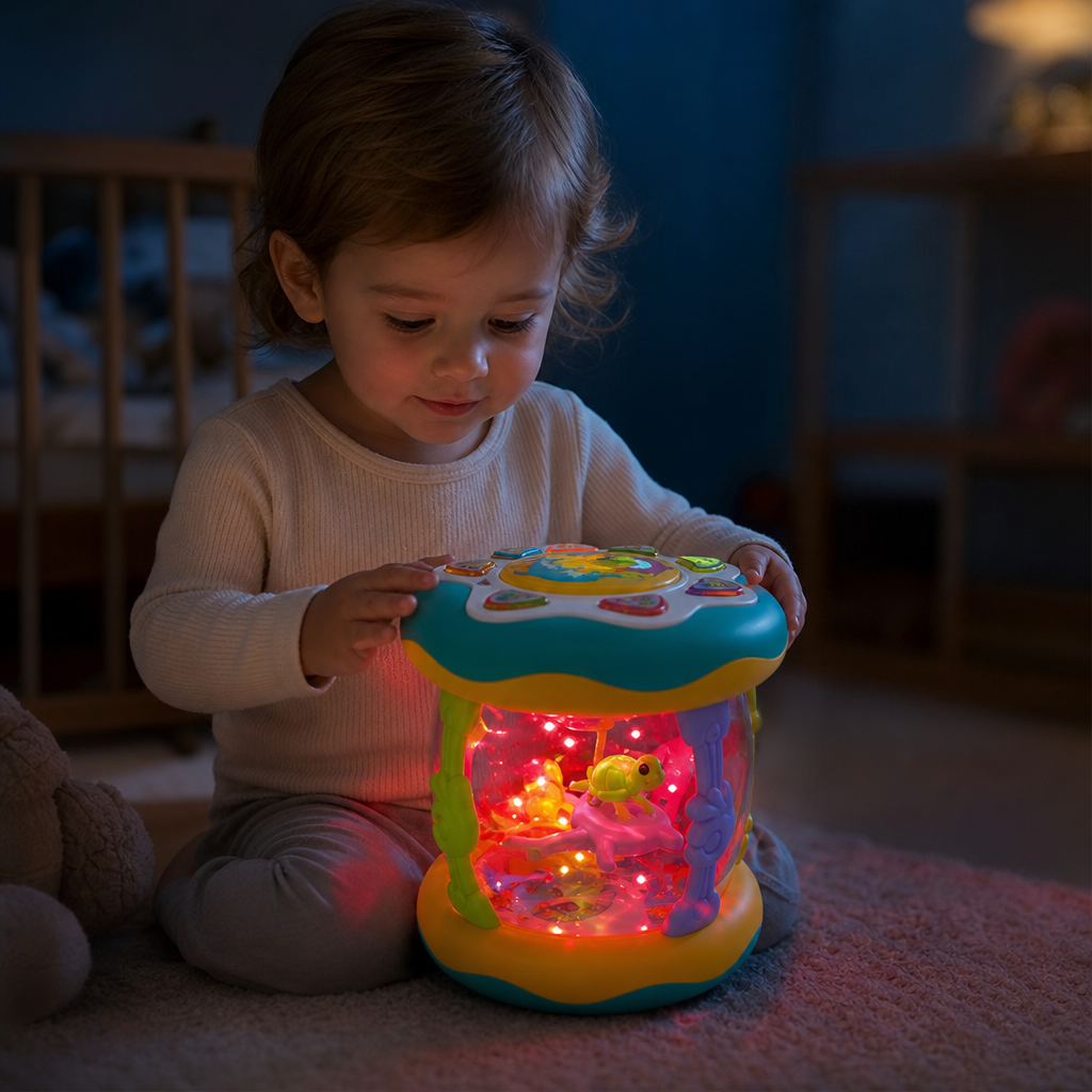 Interaktives Musikspielzeug mit Licht – Montessori-Sensorspielzeug mit beruhigenden Schlafliedern