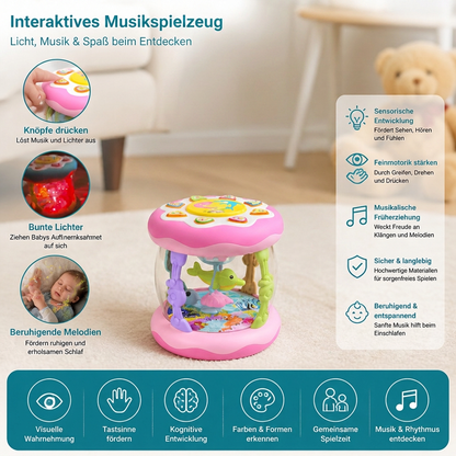 Interaktives Musikspielzeug mit Licht – Montessori-Sensorspielzeug mit beruhigenden Schlafliedern
