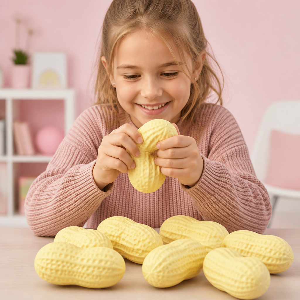 Jumbo-Erdnuss-Squishy als Anti-Stress-Spielzeug