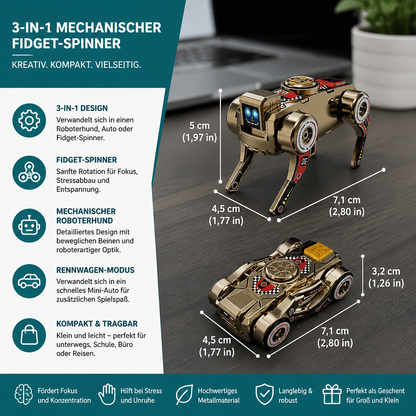 3-in-1 mechanischer Roboterhund-Fidget-Spinner