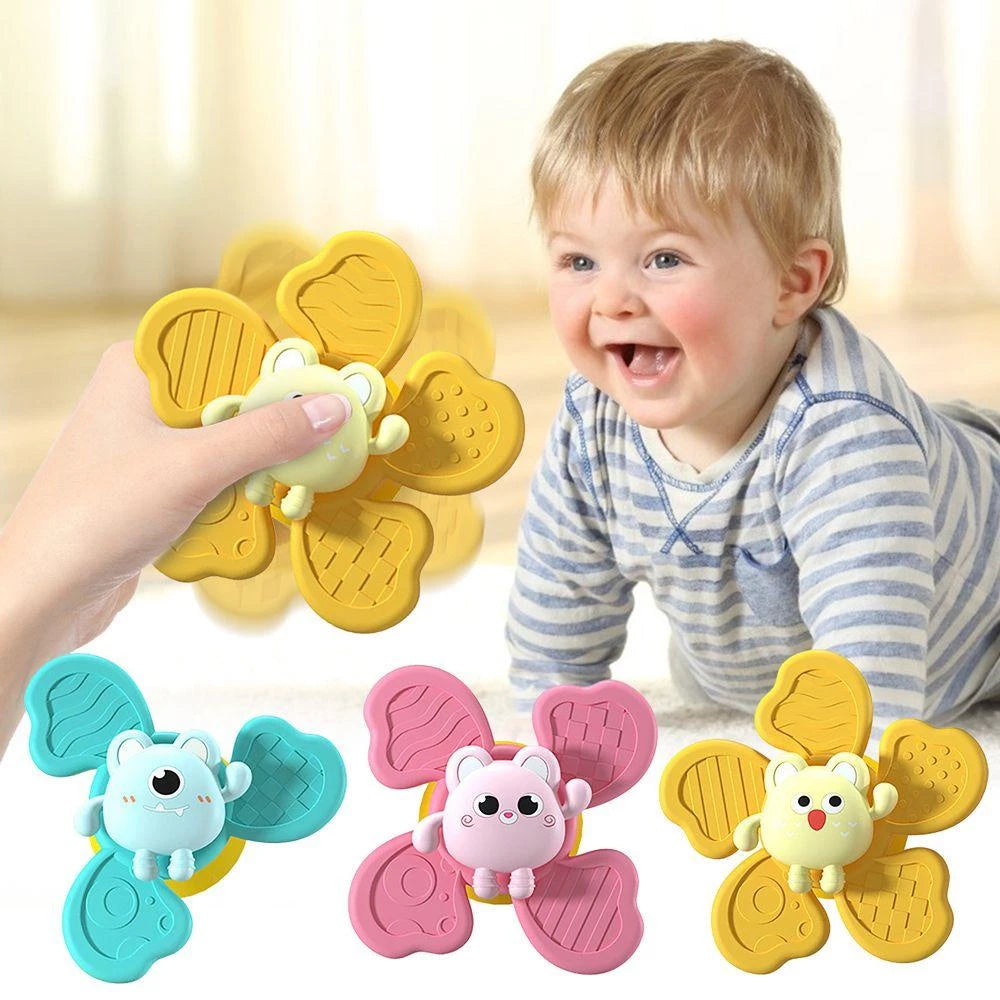 Bunte Baby-Badespielzeuge mit Saugnapf – 3er-Set