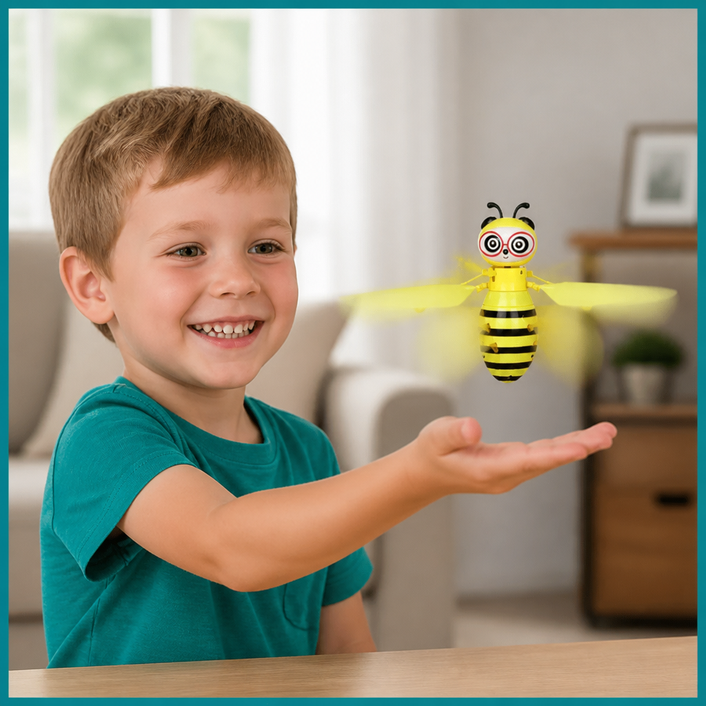 Handgesteuertes fliegendes Bienen-Spielzeug mit Bewegungssensor & LED-Lichtern