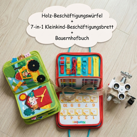 3-Teiliges Montessori Spiel- & Entdeckerset für selbstständiges Lernen