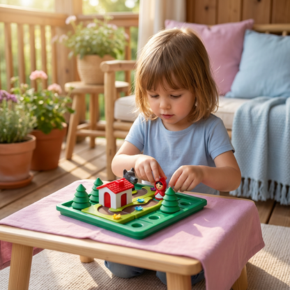 Montessori Rotkäpchen Puzzle und Geschicklichkeitsspiel