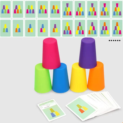 Montessori Becherstappel Spiel