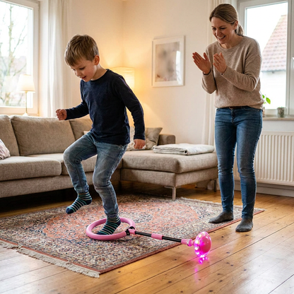 3-in-1 LED-Springball mit Sprungzähler & Timer für Kinder