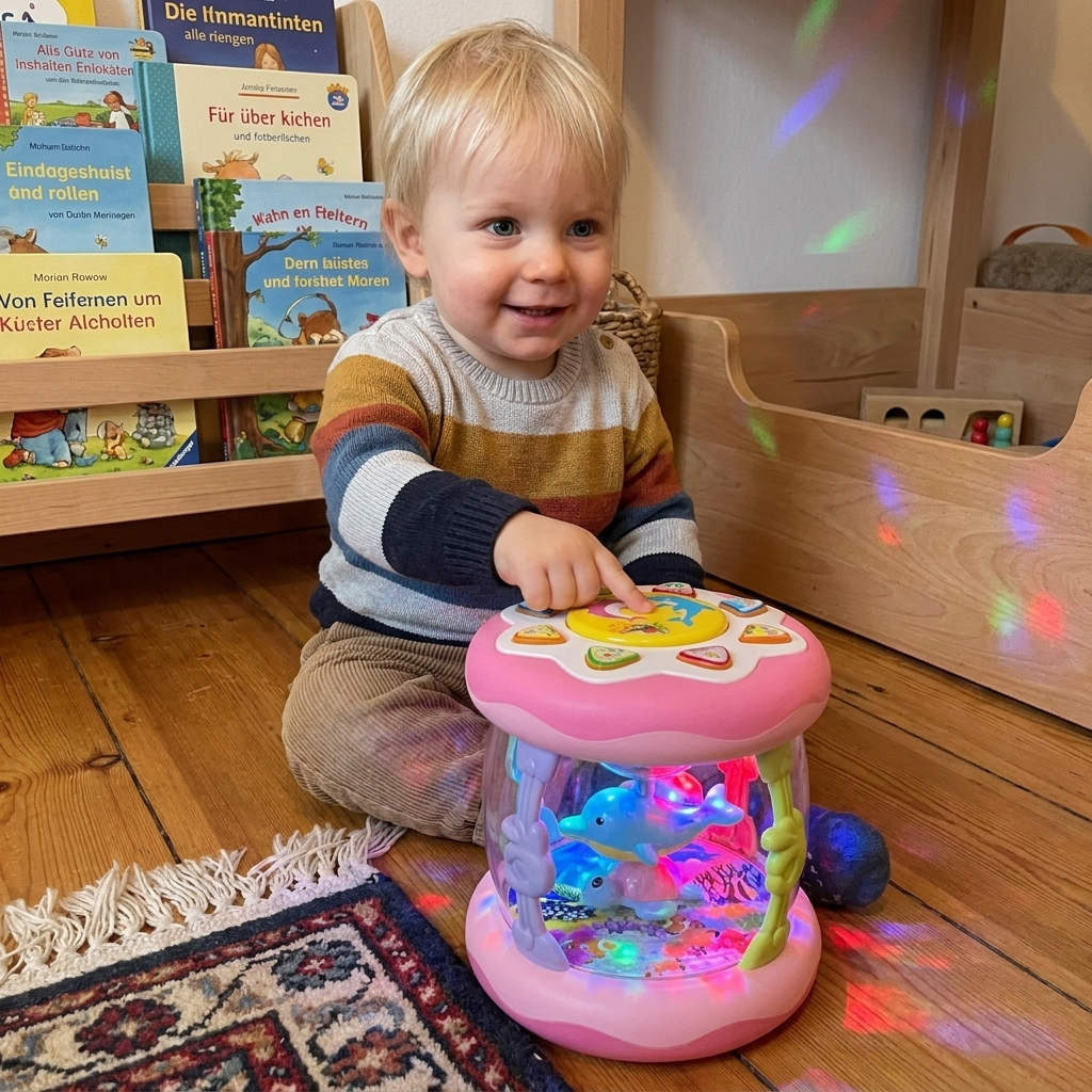 Interaktives Musikspielzeug mit Licht – Montessori-Sensorspielzeug mit beruhigenden Schlafliedern