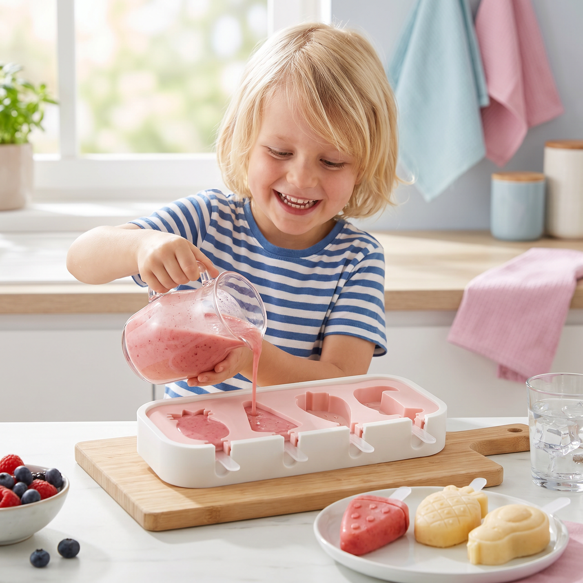 Silikon Eisform mit Frucht Formen zum Selbermachen für Kinder