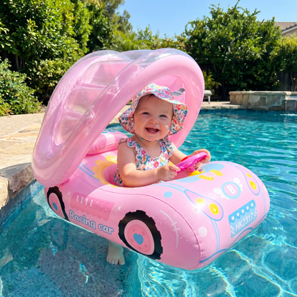 Aufblasbarer Baby Schwimmring Auto mit Sonnendach