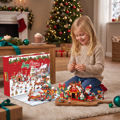 Weihnachtsdorf-Baustein-Adventskalender für Kinder