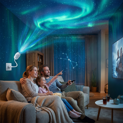 NightSky dimmbarer USB-Galaxieprojektor mit Sternen- & Auroraeffekten
