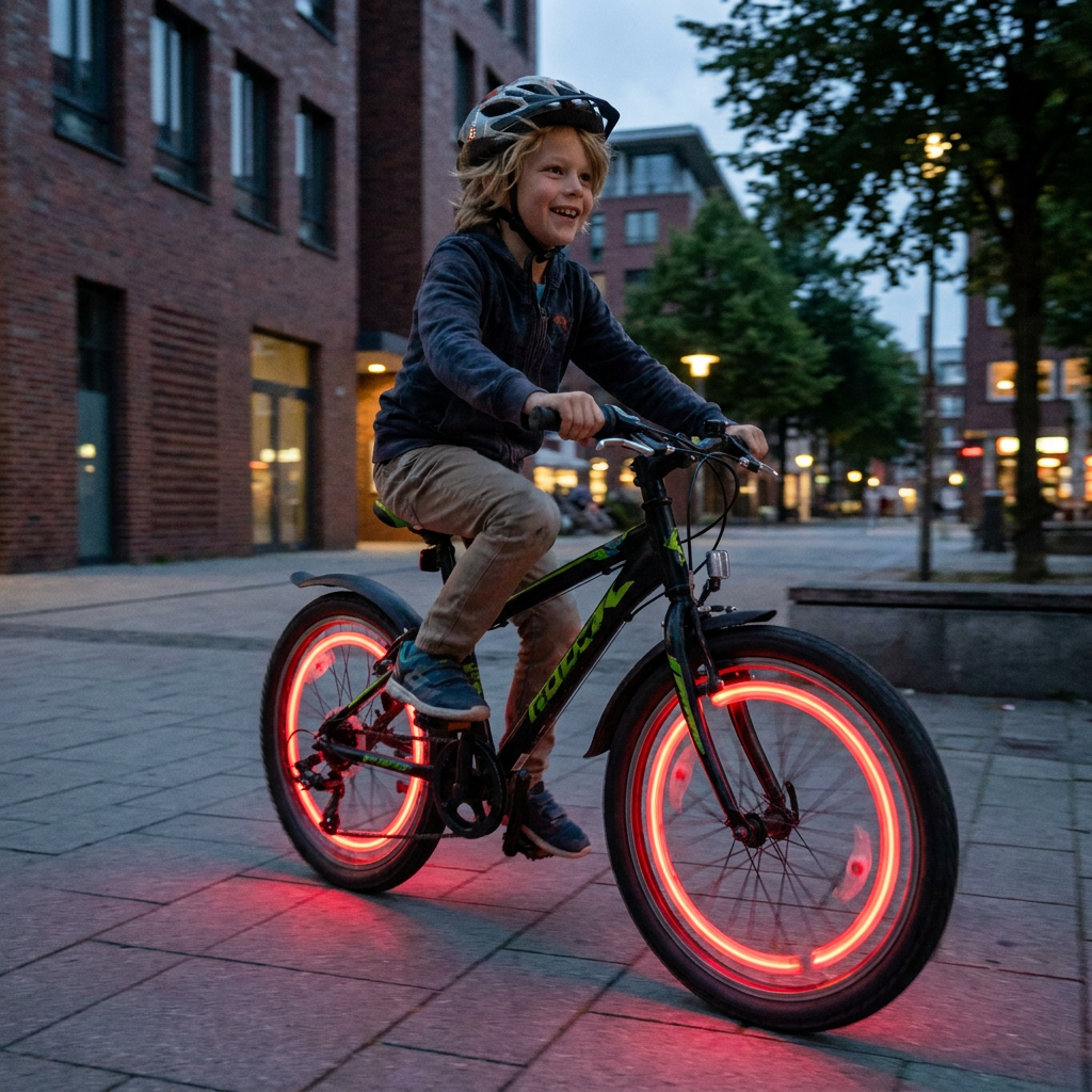 Bunte LED-Speichenlichter fürs Fahrrad
