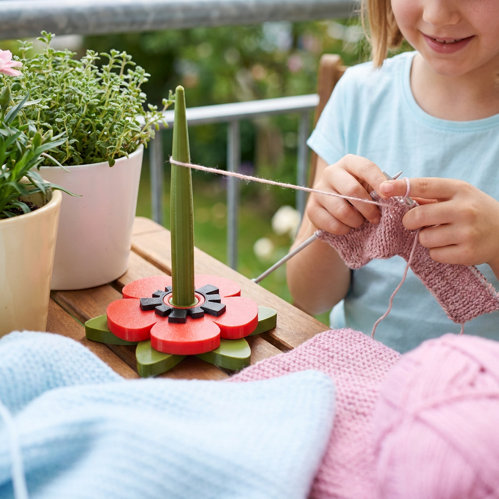 Blumen Garnhalter Ständer zum Stricken und Häkeln