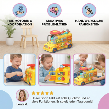 7in1 Montessori Schraubbus – Bau & Motorik Lernspielzeug zum Zerlegen und Zusammenbauen
