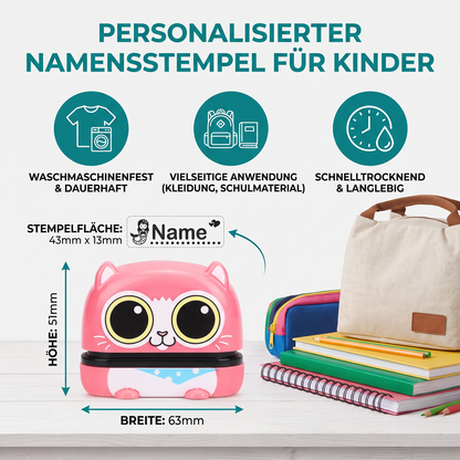 Personalisierter Namensstempel für Kinder – dauerhaft für Kleidung und Schulmaterialien