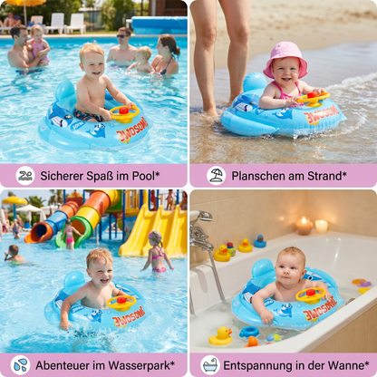 Baby Hai Schwimmring mit Lenkrad für Kleinkinder