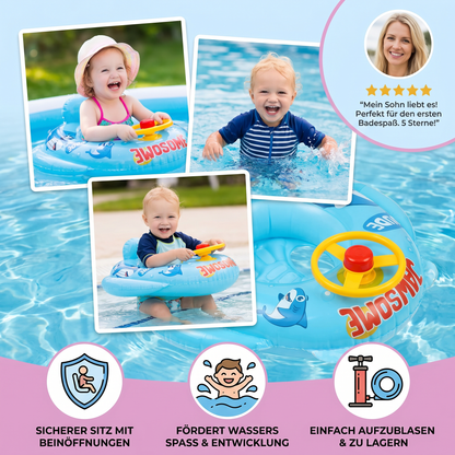 Baby Hai Schwimmring mit Lenkrad für Kleinkinder