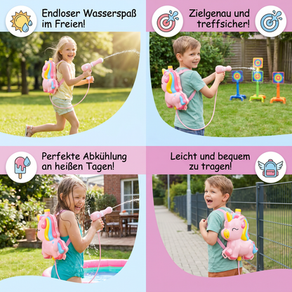 Kinder-Rucksack-Wasserpistole – Wasserspaß für Kinder an heißen Sommertagen