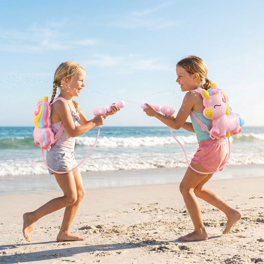 Kinder-Rucksack-Wasserpistole – Wasserspaß für Kinder an heißen Sommertagen