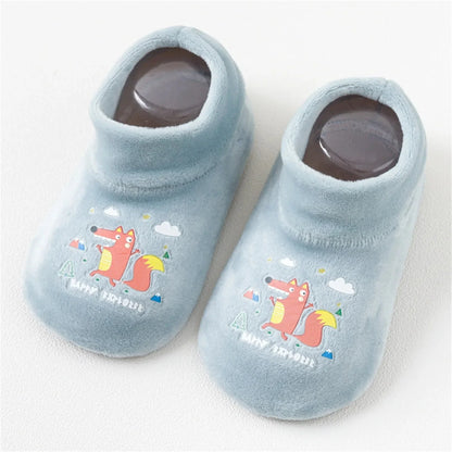 Anti-Rutsch Socken Schuhe für Kinder – Warme Plüsch Hausschuhe