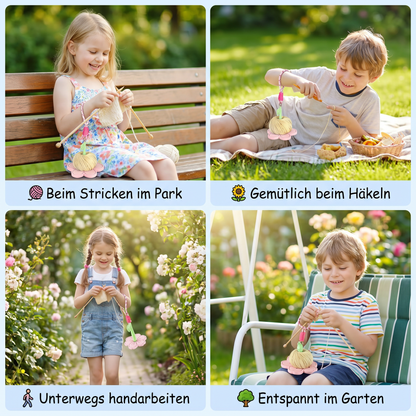 Tragbarer Handgelenk Garnhalter mit Schlaufe zum Stricken und Häkeln