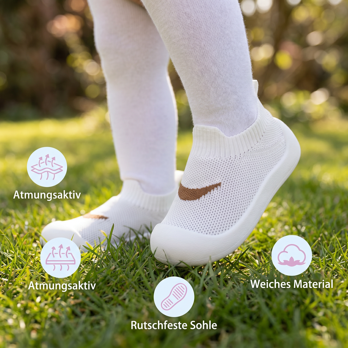 Sommer Babyschuhe mit rutschfester Sohle und atmungsaktivem Material