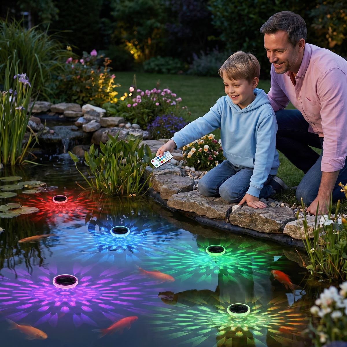 Schwimmendes Solar LED Licht mit Fernbedienung