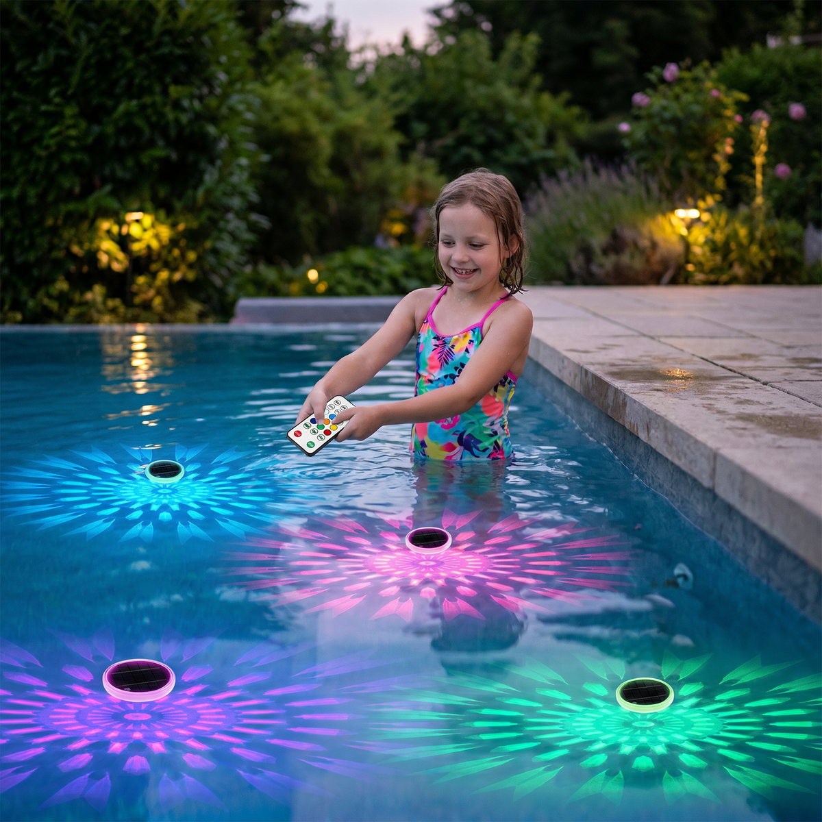Schwimmendes Solar LED Licht mit Fernbedienung