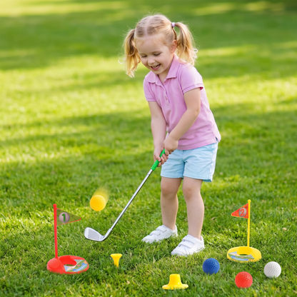 Kinder Golfspiel-Set mit Größenanpassbaren Schlägern - Perfekt für den Garten