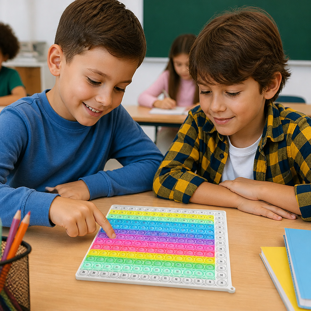 Rainbow Pop Math – Lernspielzeug zum Multiplizieren mit Fidget-Effekt