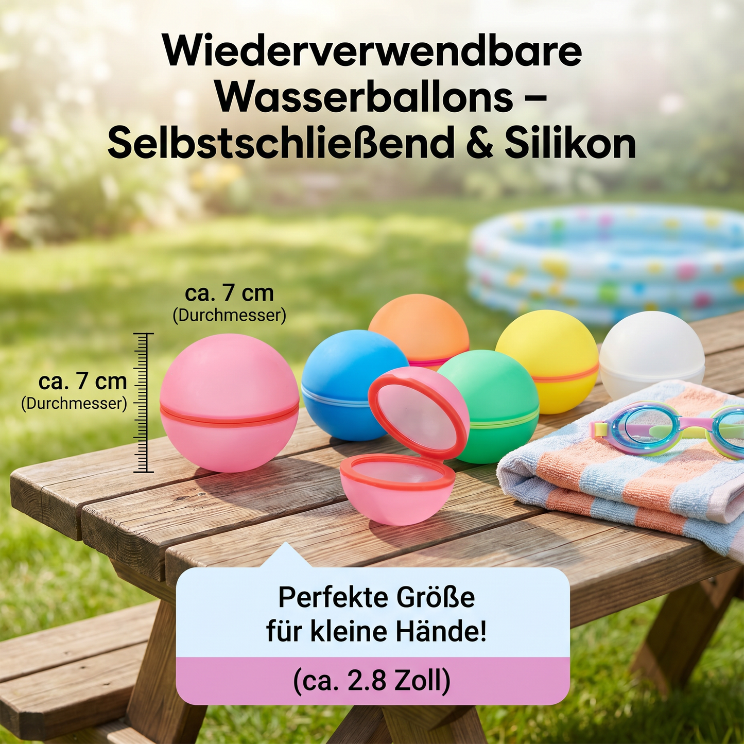 Wiederverwendbare Wasserballons – Selbstschließend & Silikon