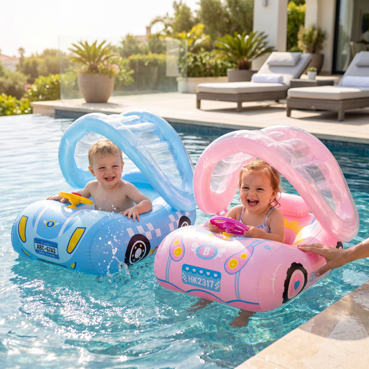 Aufblasbarer Baby Schwimmring Auto mit Sonnendach