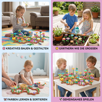 Blumen-Garten Steckspiel für Kinder – Kreatives Pflanz & Lernspielzeug für kleine Gärtnerinnen und Gärtner