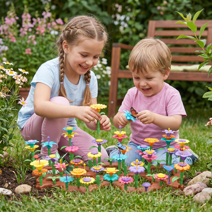 Blumen-Garten Steckspiel für Kinder – Kreatives Pflanz & Lernspielzeug für kleine Gärtnerinnen und Gärtner