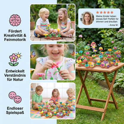 Blumen-Garten Steckspiel für Kinder – Kreatives Pflanz & Lernspielzeug für kleine Gärtnerinnen und Gärtner