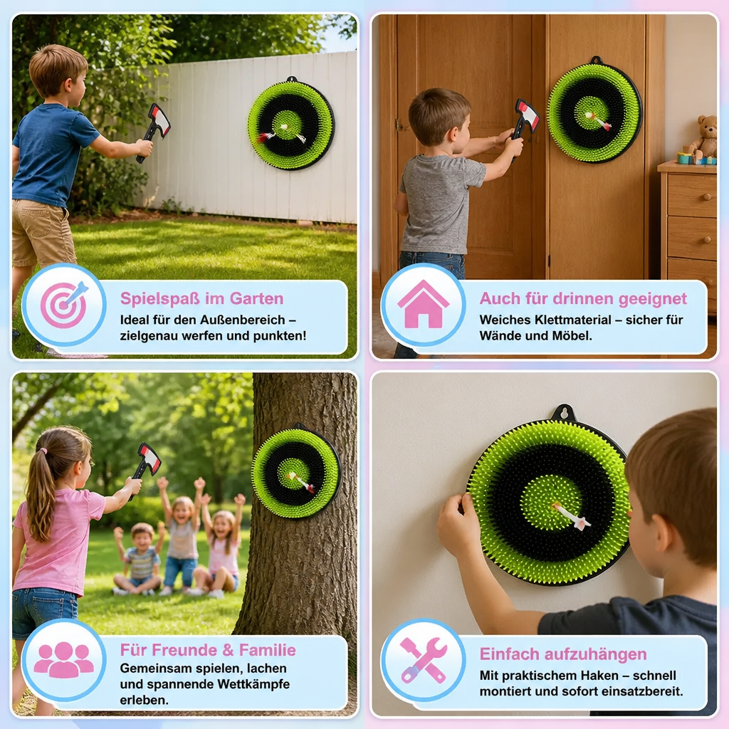 Axtwurfspiel für den Garten