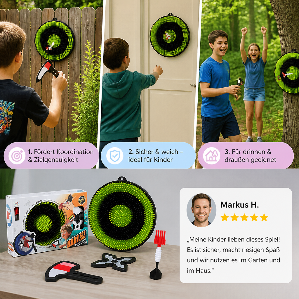 Axtwurfspiel für den Garten