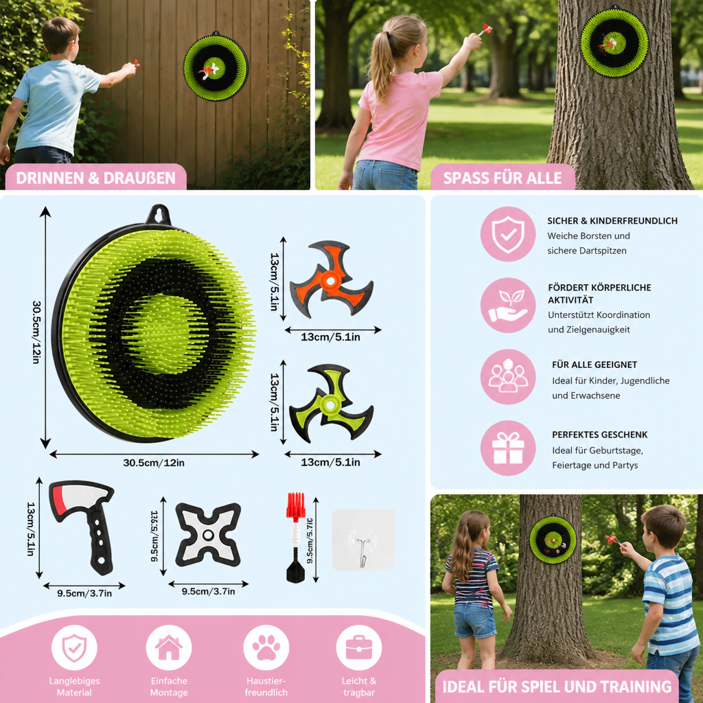 Axtwurfspiel für den Garten