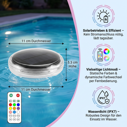 Schwimmendes Solar LED Licht mit Fernbedienung