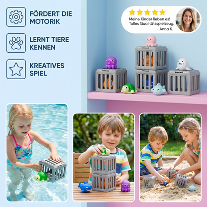 Kinder Tauchspielzeug Set – Unterwasser Pool Spielzeug mit Aufbewahrungsbox