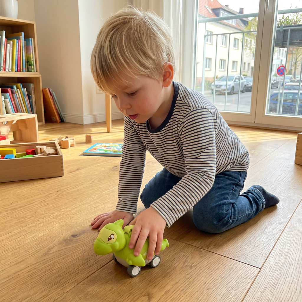 Press-&-Go-Dinoautos – Rollende Dinosaurier-Spielzeugautos für Kinder