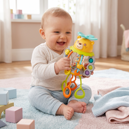 Ziehspielzeug Baby-Rassel – niedliches Lernspielzeug für frühe Entwicklung